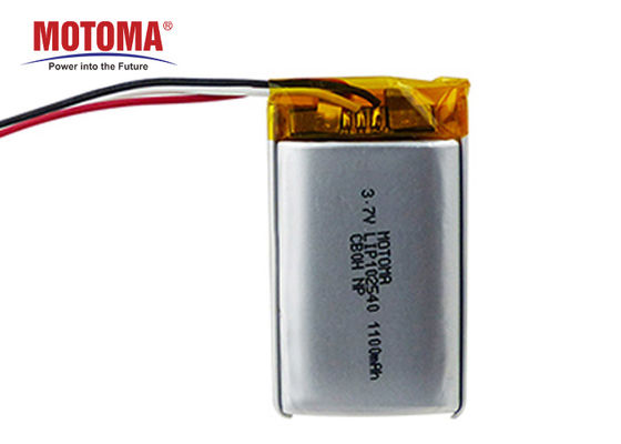 High Energy Density GPS Tracker Battery 1100mah 3.7V 10*25*40mm