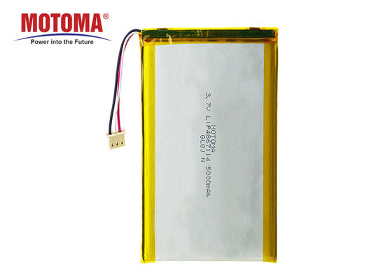 Lightweight GPS Tracker Battery , 3.7 V 5000mah Lipo Battery UL1642 Certificate