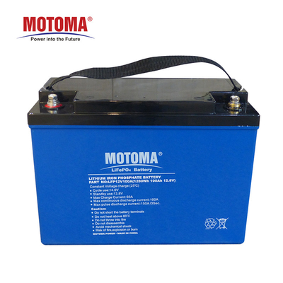 MOTOMA IEC62133 12V 100Ah Deep Cycle LifePO4 Battery For Solar Storage System